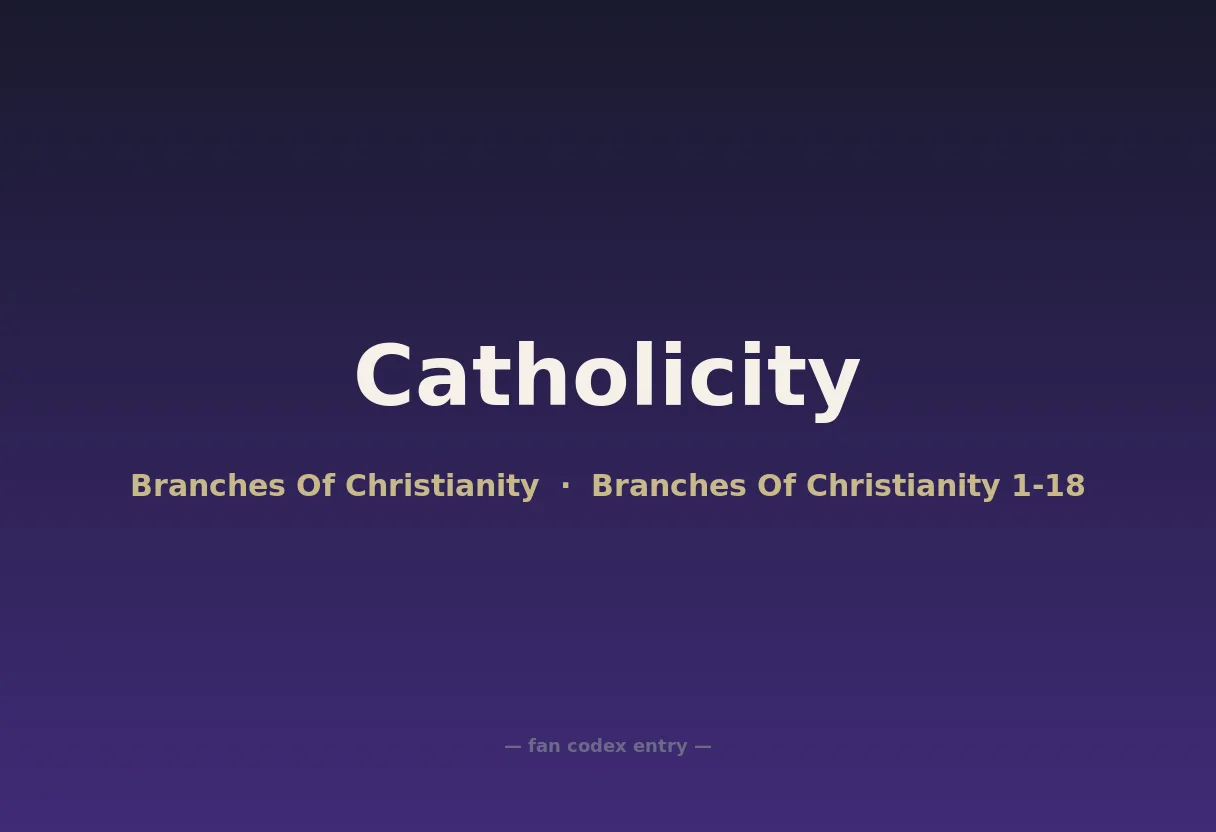 Catholicity