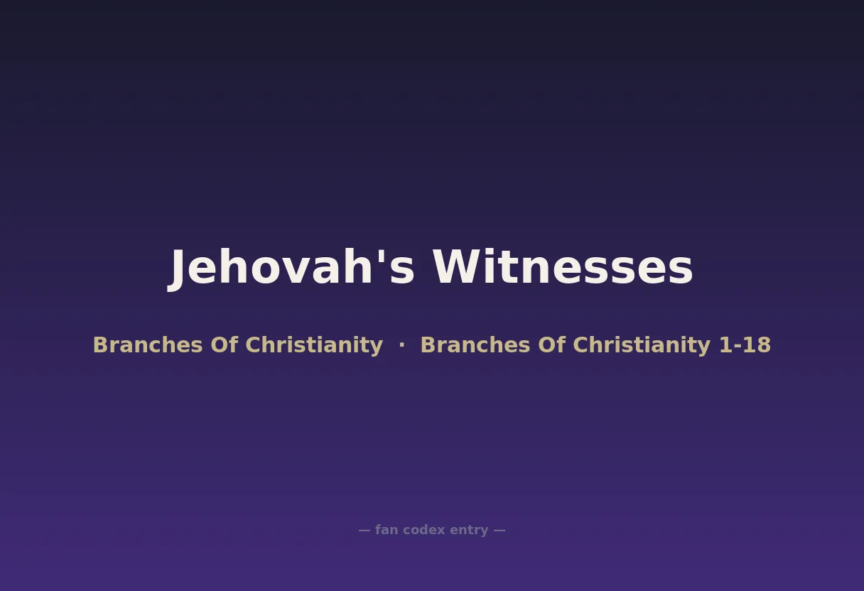 Jehovah's Witnesses